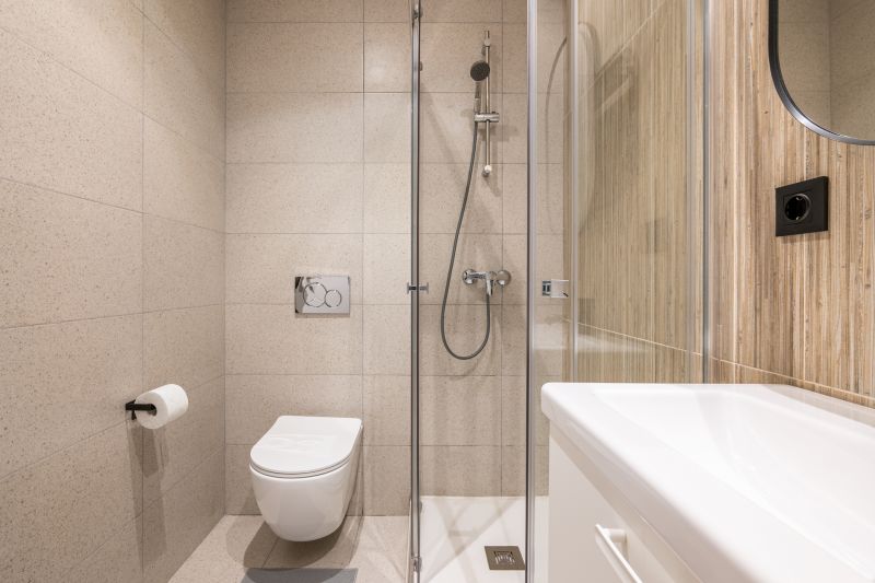 Compact Shower with Space-Saving Fixtures